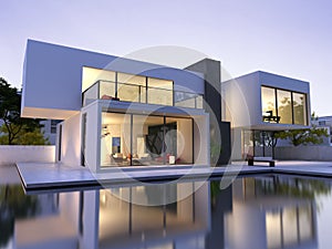 Modern house with pool