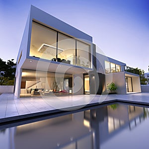 Modern house with pool