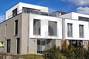 Modern house with solar panel