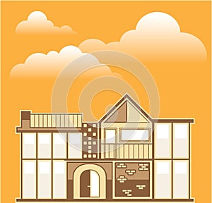 Modern house vector simplistic