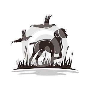 Modern hunting dog logo.