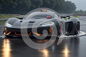 A modern photorealistic supercar generated by Ai