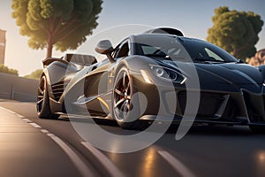 A modern photorealistic supercar generated by Ai