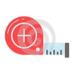 Modern icon of measuring tape, vector design of inches tape