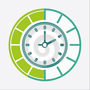 Efficient Time Management Progress Clock Icon