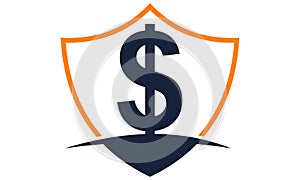 Modern icon Shield Letter Dollar