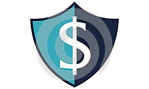 Modern icon Shield Letter Dollar