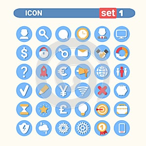 Modern Icons Set Web Buttons Collection