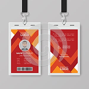 Modern ID Card with Abstract Background