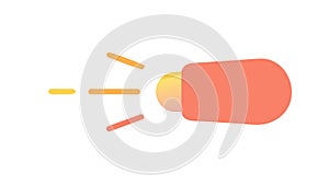 Modern Idea Bulb: Light Ray Innovation Symbol, vector design Generative AI