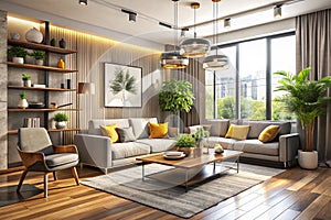 Modern Ideas in the Design of Any Interior, 3D Illustration