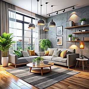 Modern Ideas in the Design of Any Interior, 3D Illustration