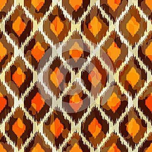 Modern ikat tribal seamless pattern for web or hom