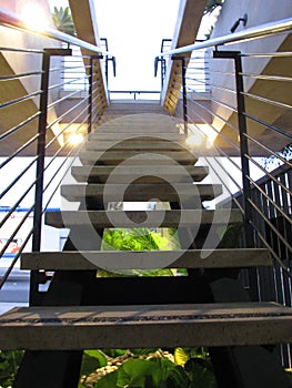 Modern illuminated stepway