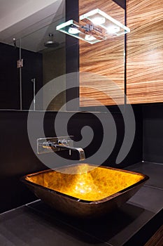 Modern illuminated washbasin