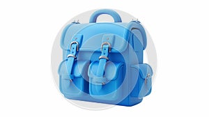 Modern illustration of a blue school bag