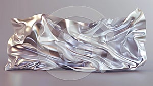 This is a modern illustration of a stretched cellophane banner with a realistic crumpled or folded texture. It is made
