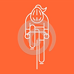 Modern Illustration of woman cyclist