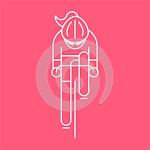 Illustrazioni donne ciclista 