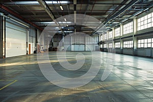 Modern Industrial building or modern factory for manufacturing production plant or large warehouse