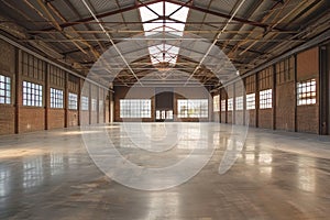 Modern Industrial building or modern factory for manufacturing production plant or large warehouse