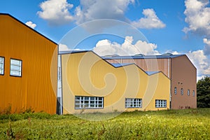 Modern industrial buildings in a newly devoloped commercial area