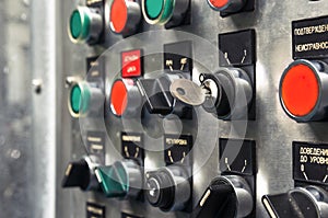 Modern industrial control panel.