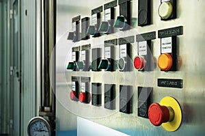 Modern industrial control panel.