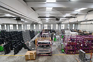 modern industrial factory for mechanical engineering equipment and machines manufacture of a production hall