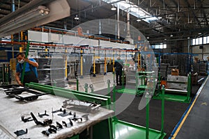 modern industrial factory for mechanical engineering equipment and machines manufacture of a production hall