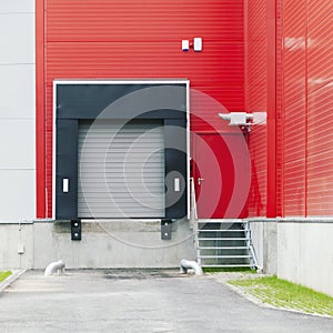 Modern industrial warehouse loading ramp