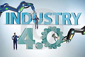 Modern industry 4.0 technical automation concept