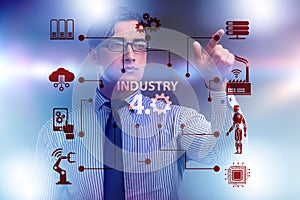 Modern industry 4.0 technical automation concept