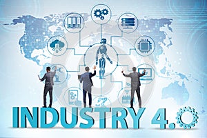 Modern industry 4.0 technical automation concept