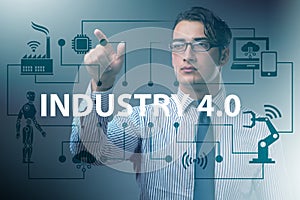 Modern industry 4.0 technical automation concept