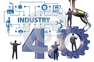 Modern industry 4.0 technical automation concept