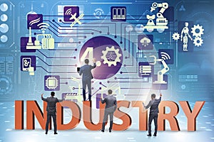 Modern industry 4.0 technical automation concept