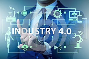 Modern industry 4.0 technical automation concept