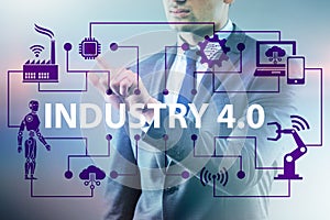 Modern industry 4.0 technical automation concept