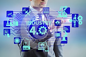 Modern industry 4.0 technical automation concept