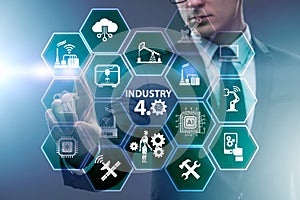 Modern industry 4.0 technical automation concept