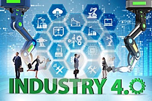 Modern industry 4.0 technical automation concept