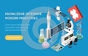 Modern Industry Isometric Banner