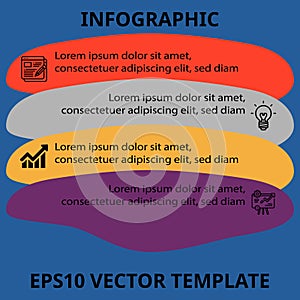 Modern Info-graphic Template for Business multi-color, labels. Vector info-graphic element