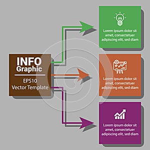 Modern Info-graphic Template for Business multi-color, labels. Vector info-graphic element