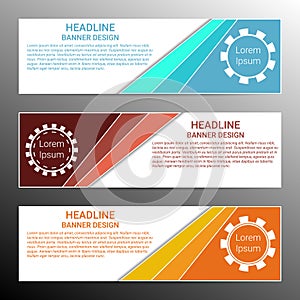 Modern infografic banner design. Vector photo