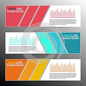 Modern infographic banner design. Vector
