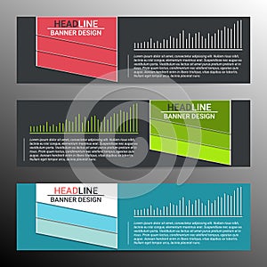 Modern infographic banner design. Vector