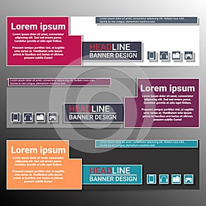 Modern infographic banner design. Vector