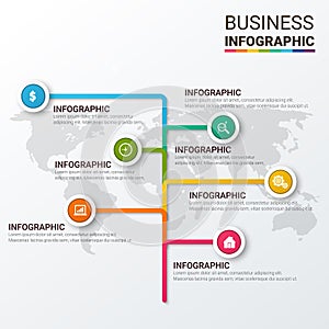 Unique Business Infographics options. Vector infographic element. - Vector
